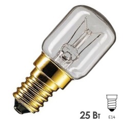 Лампа для холодильников и швейных машин Sylvania 25W FREEZER E14 d28х63 прозрачная
