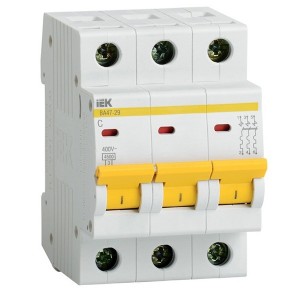 Купить Автоматический выключатель ВА47-29 3Р  6А 4,5кА характеристика С ИЭК (автомат)