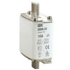 Плавкая вставка предохранителя ППНИ-33, габарит 00,  16А   ИЭК