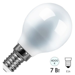 Отзывы Лампа светодиодная шарик Feron LB-95 7W 4000K 230V E14 G45 белый свет