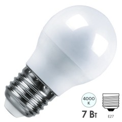 Лампа светодиодная шарик Feron LB-95 7W 4000K 230V E27 G45 белый свет