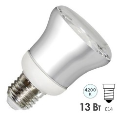 Лампа энергосберегающая ESL R63 13W 4200K E27 белая, d63x115