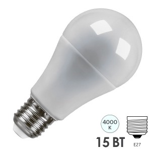 Отзывы Лампа светодиодная Feron LB-94 A60 15W 4000K 230V E27 белый свет