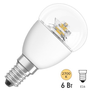 Обзор Лампа светодиодная шарик Osram LED CLAS P CL 40 6W/827 470lm 220V E14