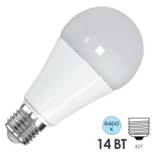 Лампа светодиодная FL-LED-A60 14W 6400K 1360lm 220V E27 холодный свет