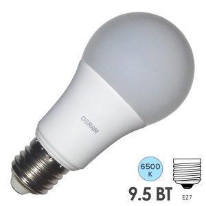 Отзывы Лампа светодиодная Osram LED CLAS A FR 75 9,5W/865 240° 806lm 220V E27 холодный свет