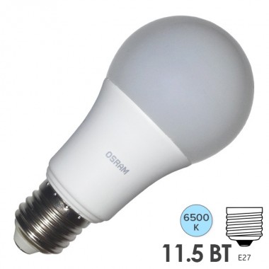Обзор Лампа светодиодная Osram LED CLAS A FR 100 11,5W/865 240° 1060lm 220V E27 холодный свет