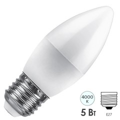 Лампа светодиодная свеча Feron LB-72 5W 4000K 230V E27 белый свет