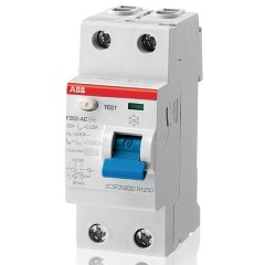 УЗО ABB F202 A S-63/0.1 2-х полюсное тип A S селективное 63A 100mA 2 модуля