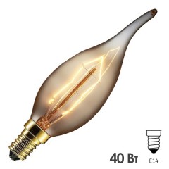 Ретро лампа свеча FL-Vintage C35 40W E14 220V D35х118mm
