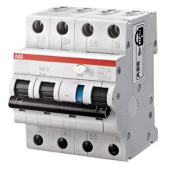 Дифференциальный автомат ABB 4-полюсный DS203NC C25 AC 30мА 6кА  4 модуля