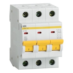 Отзывы Автоматический выключатель ВА47-29 3Р  4А 4,5кА характеристика С ИЭК (автомат)