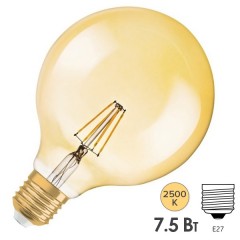 Лампа филаментная светодиодная шар Osram LED Vintage GLOBE G125 51 7,5W/824 DIM 650lm E27 Filament
