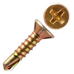 Саморезы оконные 3,9х25 с буром желтые (ведро 500шт)