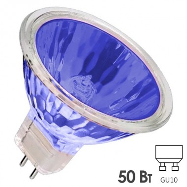 Обзор Лампа галогенная BLV POPSTAR 50W 36° 12V GU5.3 синий