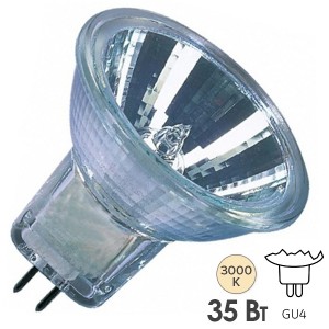 Лампа галогенная Osram DECOSTAR 44892 SP MR11 35W 3000K 12V GU4 10° L40x35,3mm