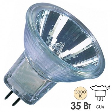 Обзор Лампа галогенная Osram DECOSTAR 44892 SP MR11 35W 3000K 12V GU4 10° L40x35,3mm