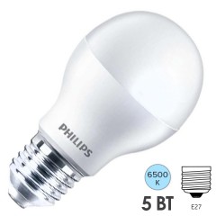Светодиодная лампа Philips LED Bulb A60 5W (55W) 220V E27 6500K 500lm L104x58mm (матов./холодный)