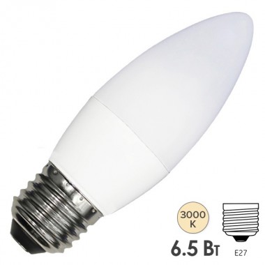 Купить Лампа светодиодная свеча RADIUM RL-B 6.5W (60W) 830 230V E27 550Lm