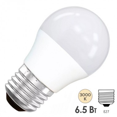 Обзор Лампа светодиодная шарик RADIUM RL-P 6.5W (60W) 830 230V E27 550Lm