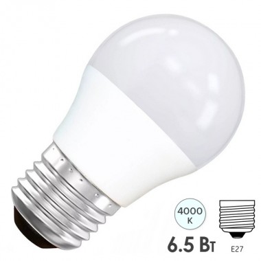 Купить Лампа светодиодная шарик RADIUM RL-P 6.5W (60W) 840 230V E27 550Lm