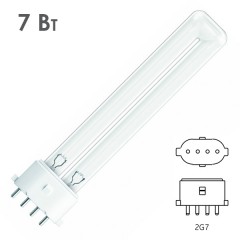 Лампа бактерицидная Osram HNS S/E 7W 4P 2G7 L112mm специальная безозоновая