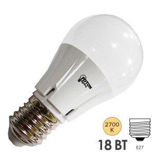 Обзор Лампа светодиодная FL-LED-A65 18W 2700К 1650lm 220V E27 теплый свет