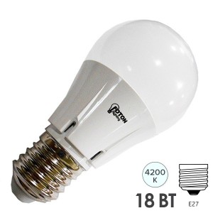 Обзор Лампа светодиодная FL-LED-A60 18W 4200К 1650lm 220V E27 белый свет