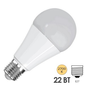 Обзор Лампа светодиодная FL-LED-A65 22W 2700К 2020lm 220V E27 теплый свет