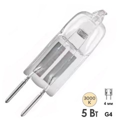 Лампа галогеновая Osram 64408 HALOSTAR OVEN 5W 12V G4 450°С для духовых шкафов
