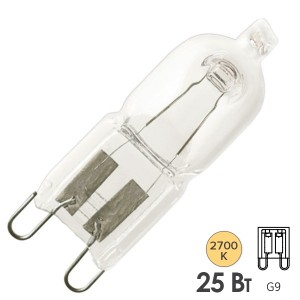 Купить Лампа галогеновая Osram 66725 OVEN HALOPIN 25W 230V G9 300°C для духовых шкафов