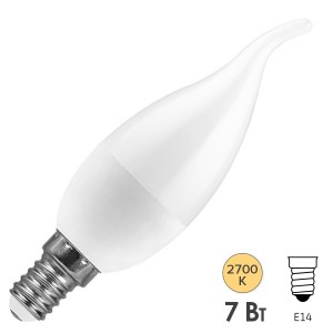 Купить Лампа светодиодная свеча на ветру Feron LB-97 7W 2700K 230V E14 теплый свет