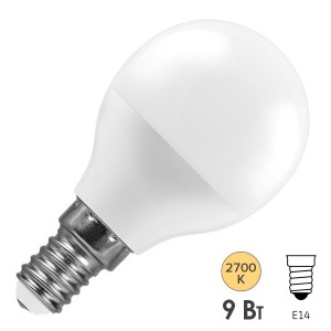 Обзор Лампа светодиодная шарик Feron LB-550 G45 9W 2700K 230V E14 теплый свет