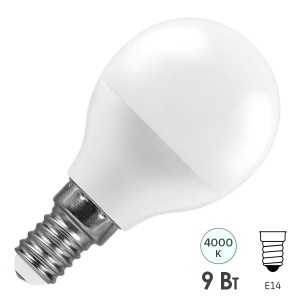 Отзывы Лампа светодиодная шарик Feron LB-550 G45 9W 4000K 230V E14 белый свет