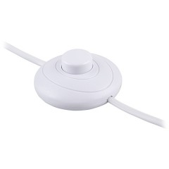 Сетевой шнур DM106 (с ножным выключателем) пластик белый