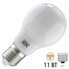 Лампа LED A60 шар матовый 11Вт 230В 3000К E27 серия 360° IEK 615579