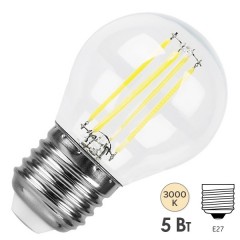 Лампа LED G45 шар прозрачный 5Вт 230В 3000К E27 серия 360° IEK 616088