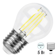 Лампа LED G45 шар прозрачный 5Вт 230В 4000К E27 серия 360° IEK