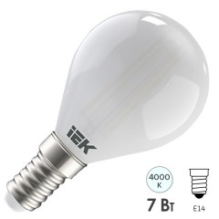 Лампа LED G45 шар матовый 7Вт 230В 4000К E14 серия 360° IEK
