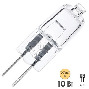 Лампа галогенная HC CL 10W 12V G4 прозрачная