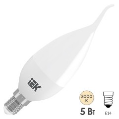 Лампа светодиодная ECO CB35 свеча на ветру 5Вт 230В 3000К E14 IEK