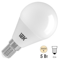 Лампа светодиодная ECO G45 шар 5Вт 230В 3000К E14 IEK 442397