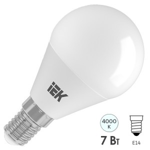 Лампа светодиодная ECO G45 шар 7Вт 230В 4000К E14 IEK 442519