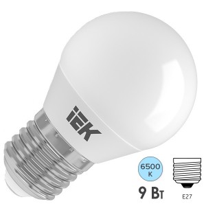 Купить Лампа светодиодная ECO G45 шар 9Вт 230В 6500К E27 IEK