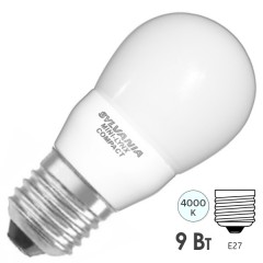 Лампа энергосберегающая SYLVANIA ML COMP BALL 9W 840 220V E27 d45x88mm
