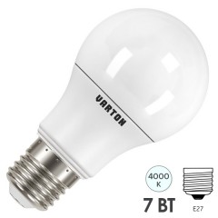 Лампа светодиодная низковольтная Varton 7W 4000K 12-36V AC/DC Е27 600lm 60х110mm