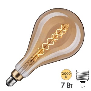 Лампа филаментная светодиодная Paulmann LED Vintage BigDrop DIM 7W 2000K E27 400lm gold