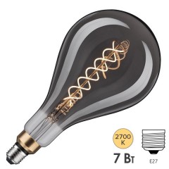 Лампа филаментная светодиодная Paulmann LED Vintage BigDrop DIM 7W 2700K E27 300lm дымчатое стекло