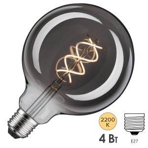 Отзывы Лампа филаментная светодиодная Paulmann LED Vintage Globe125 DIM 4W 2700K E27 130lm дымчатое стекло