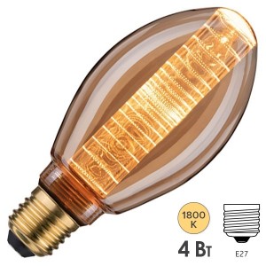 Лампа филаментная светодиодная Paulmann LED Vintage B75 Innenkolb ring 4W 1800K 230V E27 200lm gold